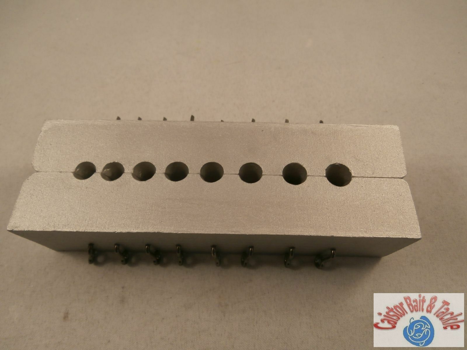 Aluminium mould for inline bullet sinkers from 2.5g-13g Weights and leads 